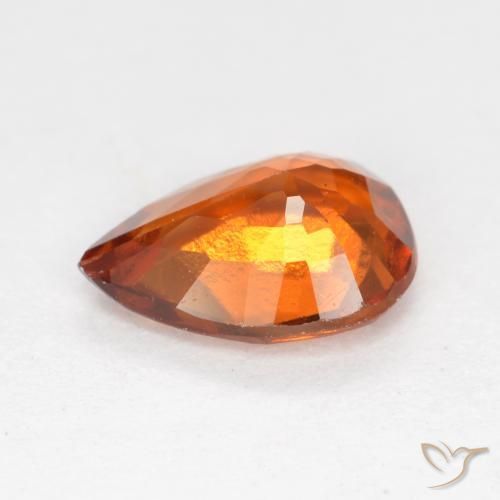 Grenat Hessonite Orange moyen naturelle En forme de poire, 1.15 ct, VS