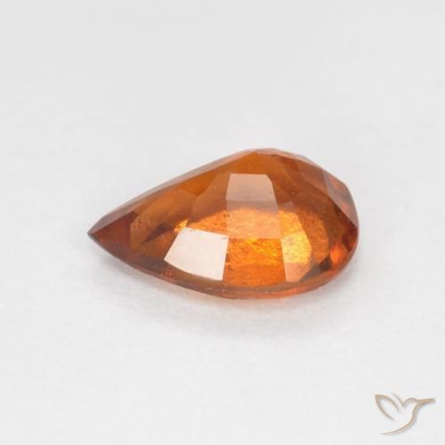 Grenat Hessonite Orange moyen-foncé naturelle En forme de poire, 1.10 ct, VS-SI