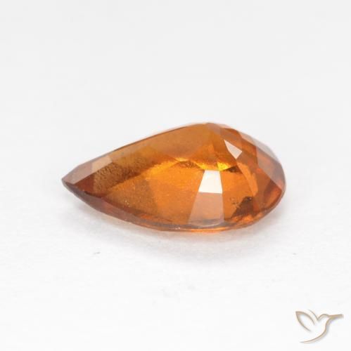 Grenat Hessonite Orange foncé naturelle En forme de poire, 0.93 ct, VS-SI