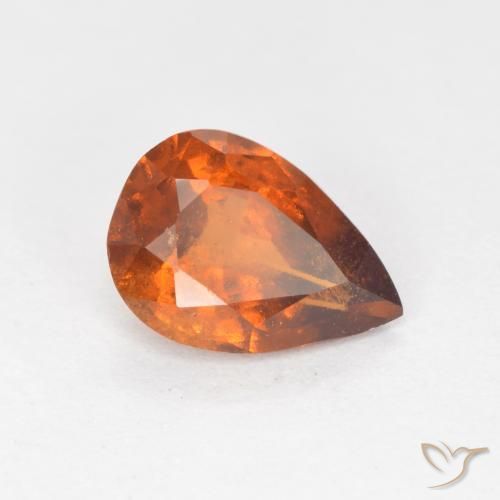 Grenat Hessonite Orange moyen-foncé naturelle En forme de poire, 1.06 ct, SI