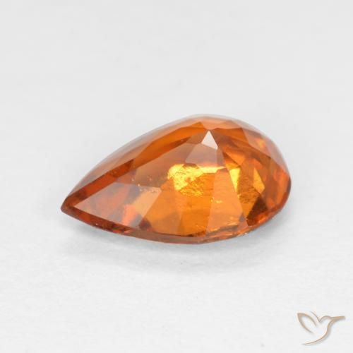 Grenat Hessonite Orange foncé naturelle En forme de poire, 0.95 ct, VS-SI