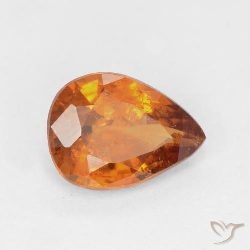 Grenat Hessonite Orange moyen-foncé naturelle En forme de poire, 1.14 ct, SI