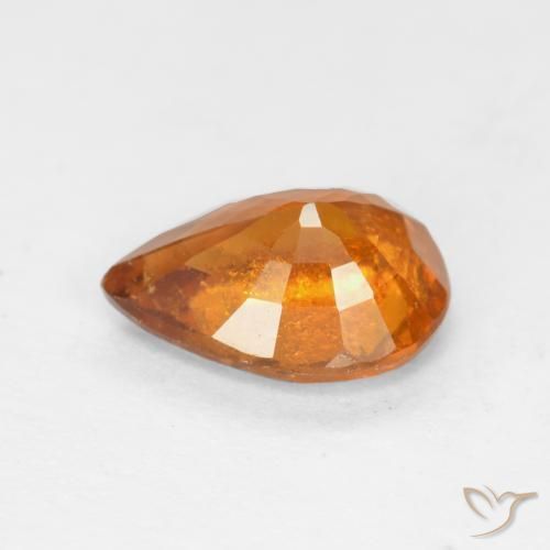 Grenat Hessonite Orange moyen-foncé naturelle En forme de poire, 1.14 ct, SI
