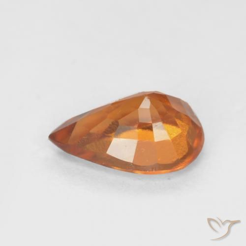 Grenat Hessonite Orange moyen-foncé naturelle En forme de poire, 0.70 ct, VS