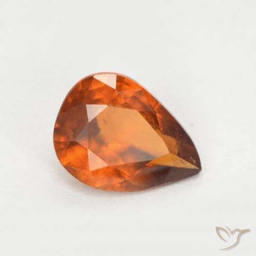 Grenat Hessonite Orange moyen-foncé naturelle En forme de poire, 1.01 ct, VS-SI