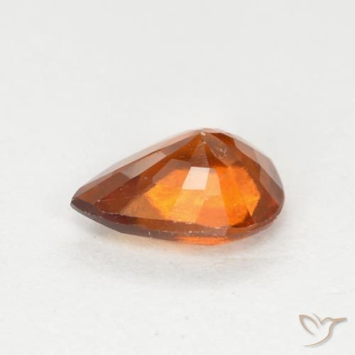 Grenat Hessonite Orange moyen-foncé naturelle En forme de poire, 1.01 ct, VS-SI
