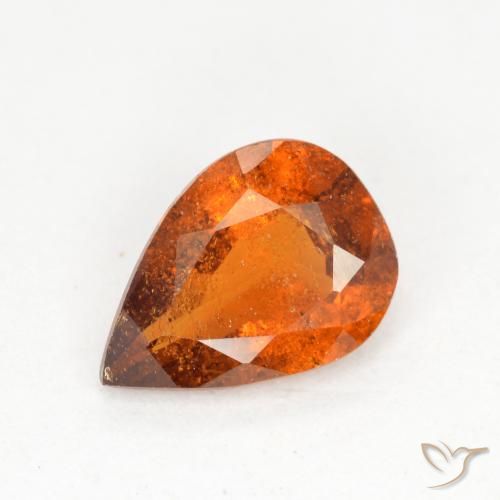 0.97ct Naturel Orange moyen Grenat Hessonite, En forme de poire, SI