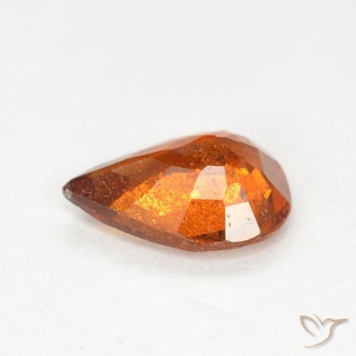 Grenat Hessonite Orange moyen naturelle En forme de poire, 0.97 ct, SI