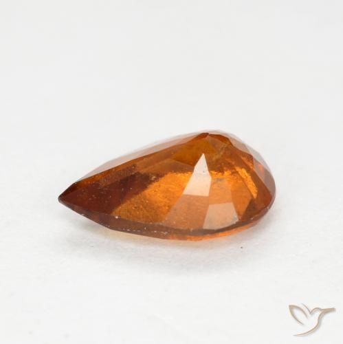 Grenat Hessonite Orange foncé naturelle En forme de poire, 1.01 ct, SI