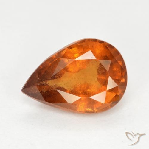 1.20ct Naturel Orange moyen Grenat Hessonite, En forme de poire, SI
