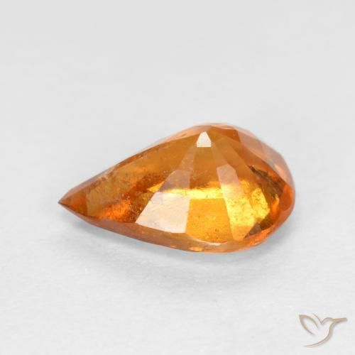 Grenat Hessonite Orange vif naturelle En forme de poire, 1.11 ct, SI