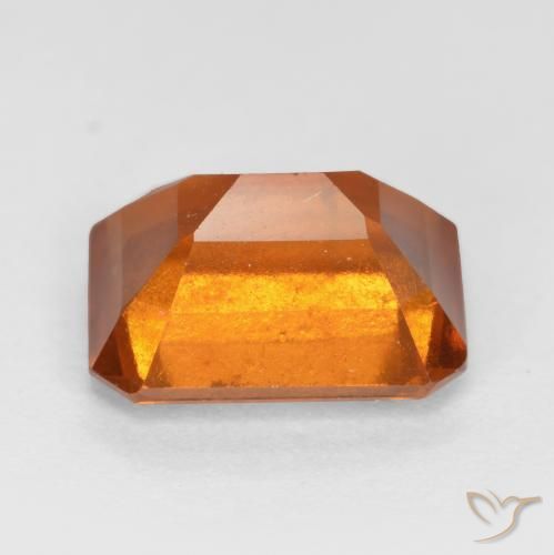 Grenat Hessonite Orange foncé naturelle Octogone / coupe Émeraude, 2.48 ct, SI
