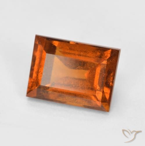 Grenat Hessonite Orange moyen-foncé naturelle Baquette, 1.28 ct, VS