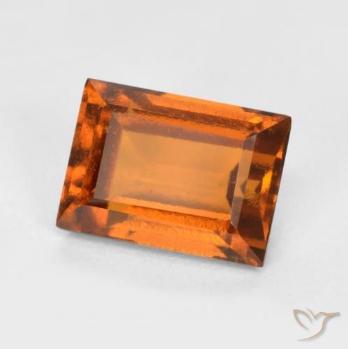 Grenat Hessonite Orange moyen-foncé naturelle Baquette, 1.34 ct, VS