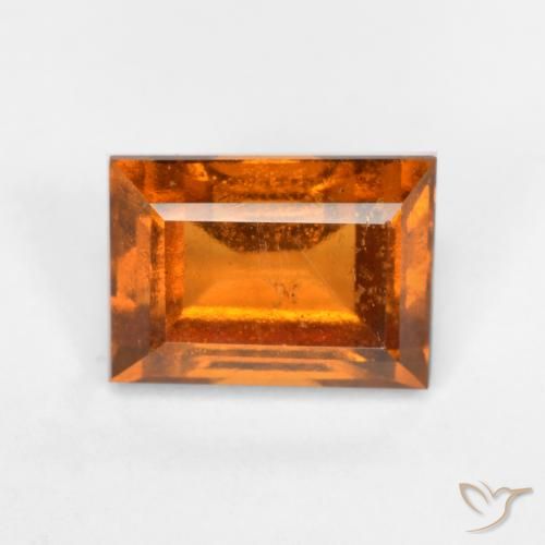 Grenat Hessonite Orange foncé naturelle Baquette, 1.56 ct, VS-SI