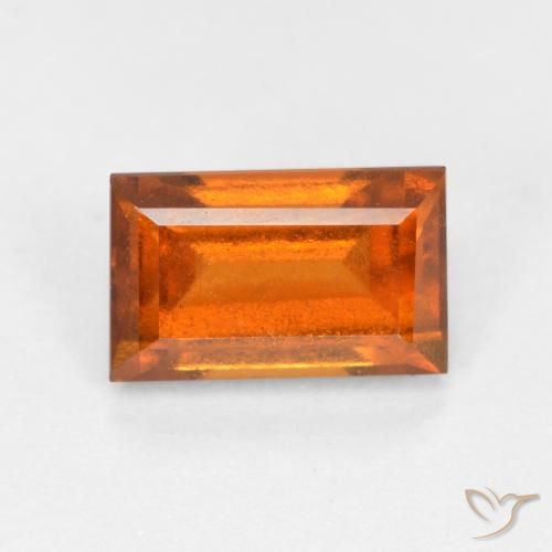 Grenat Hessonite Orange foncé naturelle Baquette, 1.51 ct, VS-SI