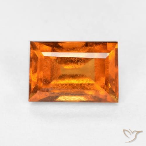 Grenat Hessonite Orange moyen naturelle Baquette, 1.21 ct, VS-SI