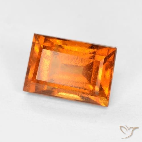 Grenat Hessonite Orange moyen naturelle Baquette, 1.21 ct, VS-SI