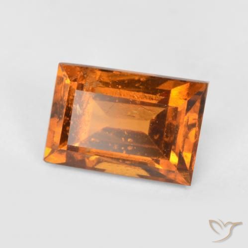 Grenat Hessonite Orange jaunâtre naturelle Baquette, 1.22 ct, VS-SI