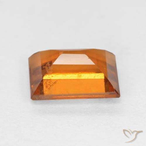 Grenat Hessonite Orange jaunâtre naturelle Baquette, 1.22 ct, VS-SI