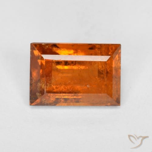 Grenat Hessonite Orange feu naturelle Baquette, 1.49 ct, SI