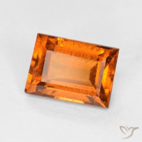 Grenat Hessonite Orange moyen naturelle Baquette, 1.12 ct, VS-SI