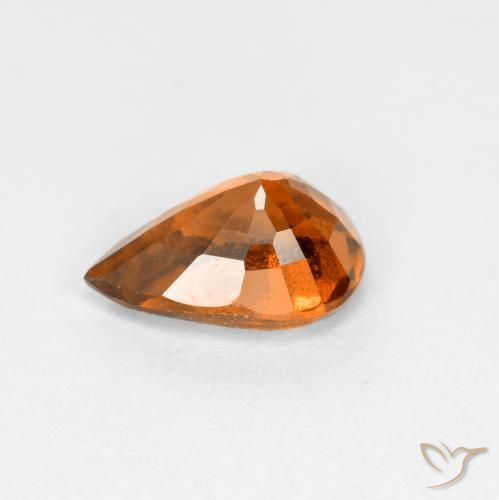 Grenat Hessonite Orange moyen-foncé naturelle En forme de poire, 0.78 ct, VS-SI