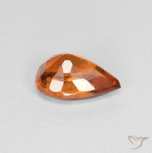 Grenat Hessonite Orange moyen-foncé naturelle En forme de poire, 0.78 ct, VS-SI