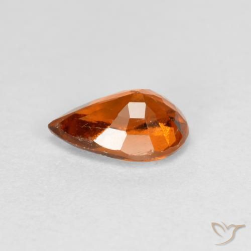 Grenat Hessonite Orange foncé naturelle En forme de poire, 0.70 ct, VS-SI