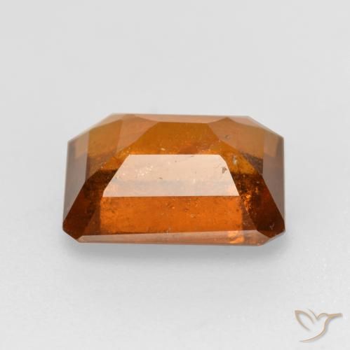 Grenat Hessonite Ambre orange naturelle Octogone / coupe Émeraude, 2.08 ct, SI