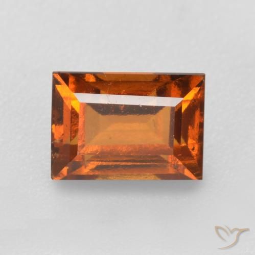 Grenat Hessonite Orange foncé naturelle Baquette, 1.39 ct, VS