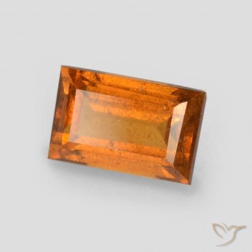 Grenat Hessonite Orange jaunâtre naturelle Baquette, 1.08 ct, SI