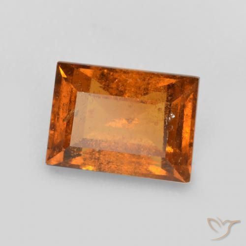 Grenat Hessonite Orange moyen-foncé naturelle Baquette, 1.26 ct, SI