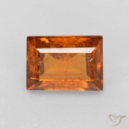 Grenat Hessonite Orange moyen-foncé naturelle Baquette, 1.26 ct, SI