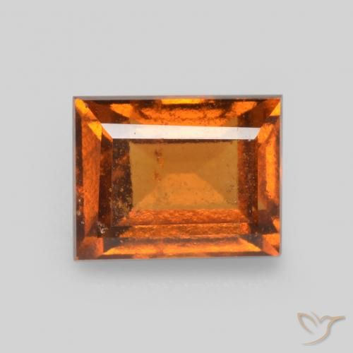 Grenat Hessonite Orange foncé naturelle Baquette, 1.31 ct, VS-SI