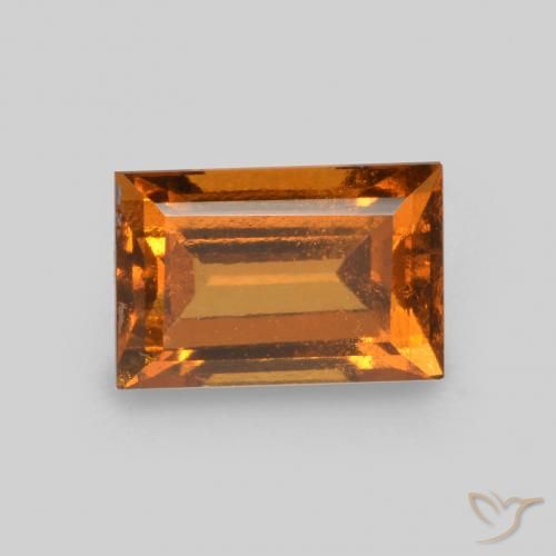 Grenat Hessonite Orange foncé naturelle Baquette, 0.91 ct, VS