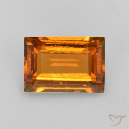 1.23ct Naturel Orange terre Grenat Hessonite, Baquette, VS