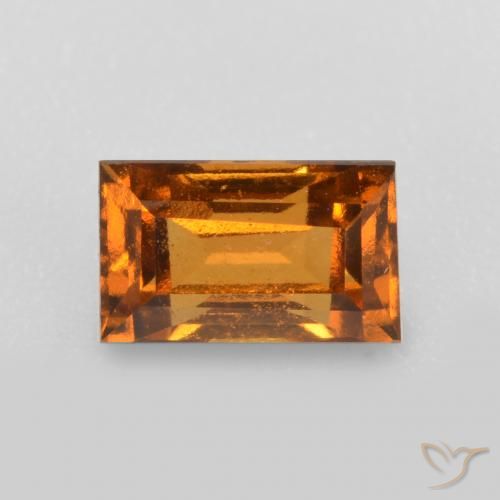 Grenat Hessonite Orange brunâtre naturelle Baquette, 0.76 ct, VS