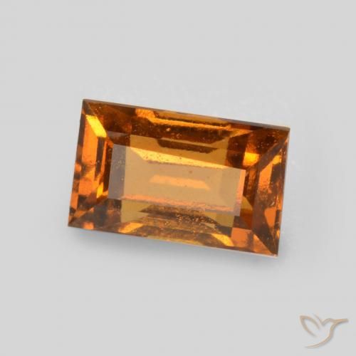 Grenat Hessonite Orange brunâtre naturelle Baquette, 0.76 ct, VS