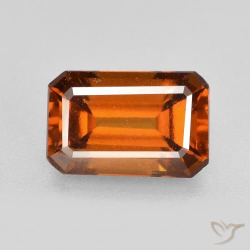 2.15ct Naturel Orange moyen-foncé Grenat Hessonite, Taille émeraude, VS-SI