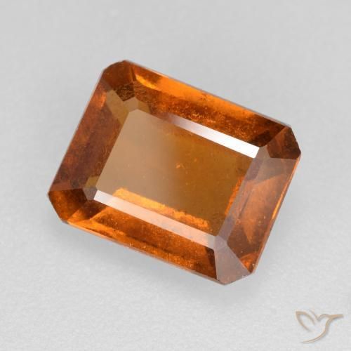 Grenat Hessonite Orange moyen-foncé naturelle Octogone / coupe Émeraude, 2.10 ct, VS-SI