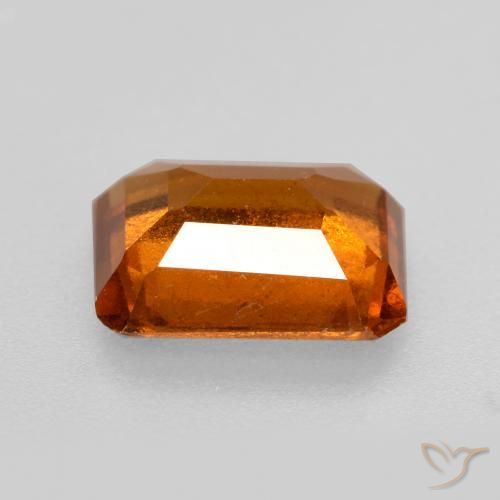 Grenat Hessonite Orange moyen-foncé naturelle Octogone / coupe Émeraude, 2.10 ct, VS-SI