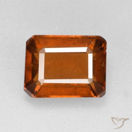 2.70ct Naturel Orange rougeâtre Grenat Hessonite, Taille émeraude, SI