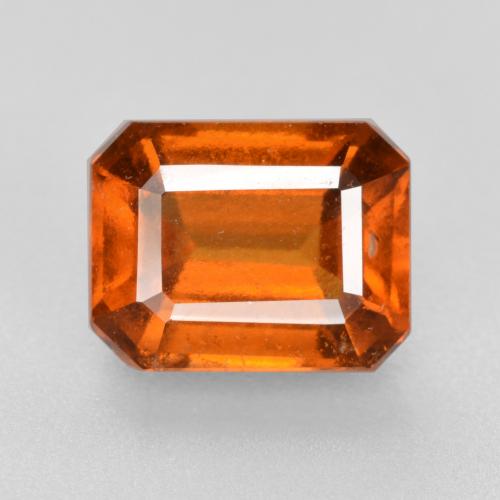 Grenat hessonite orange naturelle taille émeraude, 2,95 ct, VS-SI
