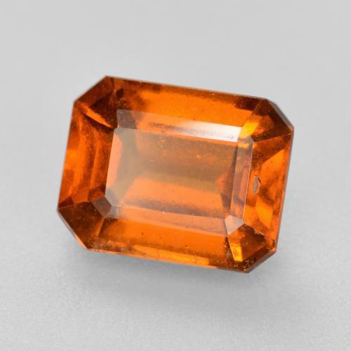 Grenat hessonite orange naturelle taille émeraude, 2,95 ct, VS-SI