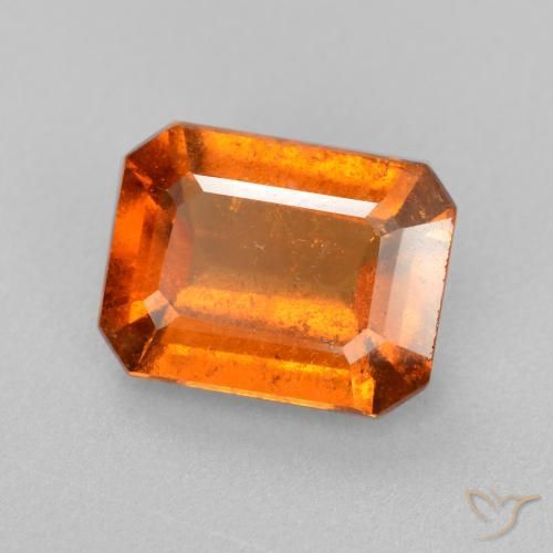 Grenat Hessonite Orange moyen naturelle Octogone / coupe Émeraude, 2.11 ct, SI