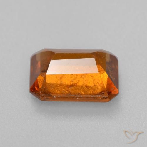 Grenat Hessonite Orange moyen naturelle Octogone / coupe Émeraude, 2.11 ct, SI