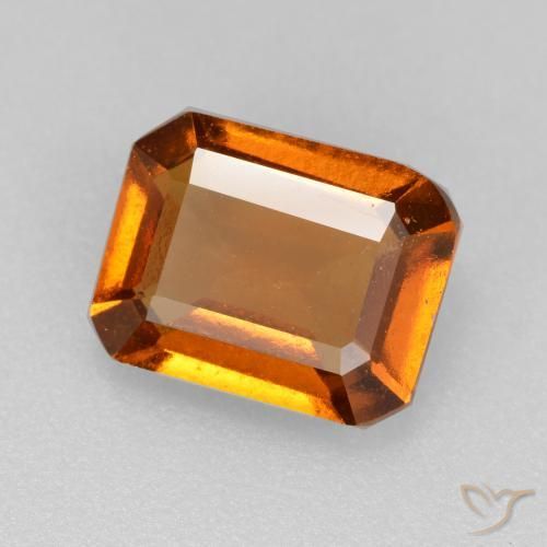 Grenat Hessonite Orange foncé naturelle Octogone / coupe Émeraude, 2.09 ct, VS-SI
