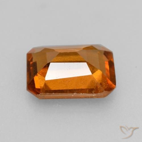 Grenat Hessonite Orange foncé naturelle Octogone / coupe Émeraude, 2.09 ct, VS-SI
