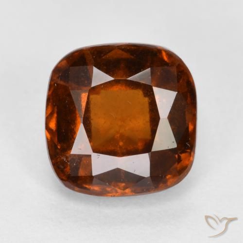 2.00ct Naturel Orange rougeâtre Grenat Hessonite, Coussin, VS-SI